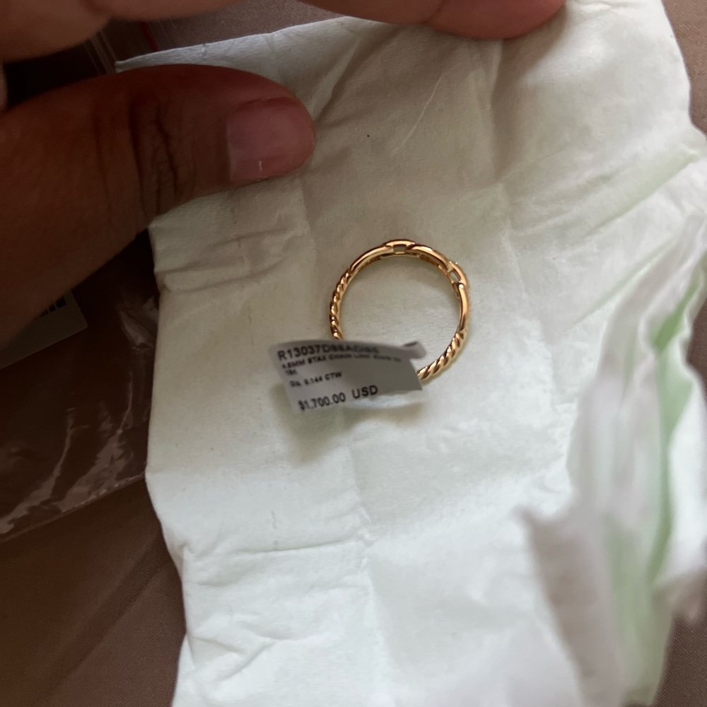 100% AUTHENTIC DAVID YURMAN STAX CHAIN LINK RING - Picture 3 of 9